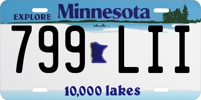 MN license plate 799LII