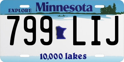 MN license plate 799LIJ