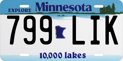 MN license plate 799LIK