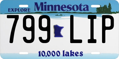 MN license plate 799LIP