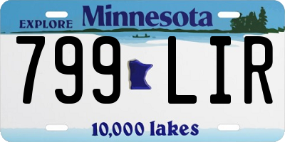 MN license plate 799LIR
