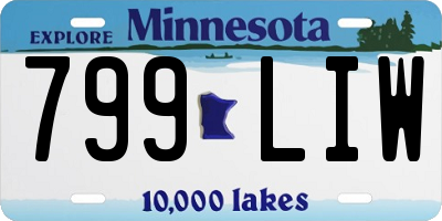 MN license plate 799LIW
