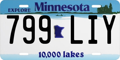 MN license plate 799LIY