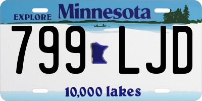 MN license plate 799LJD