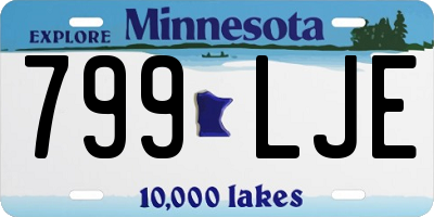 MN license plate 799LJE