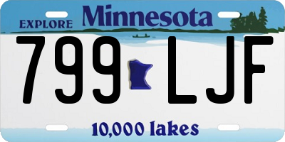 MN license plate 799LJF