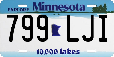MN license plate 799LJI