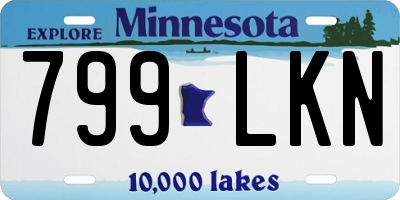 MN license plate 799LKN