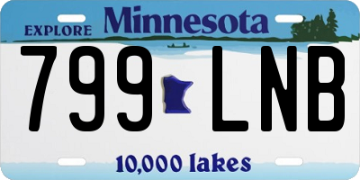 MN license plate 799LNB