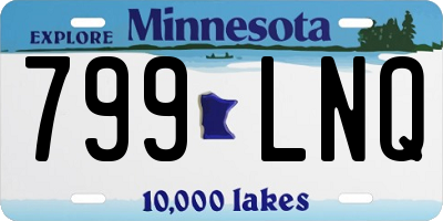 MN license plate 799LNQ