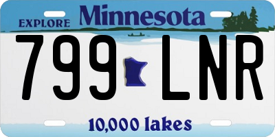 MN license plate 799LNR