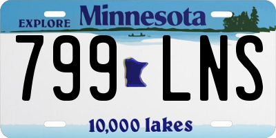 MN license plate 799LNS