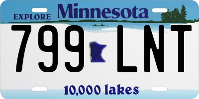 MN license plate 799LNT