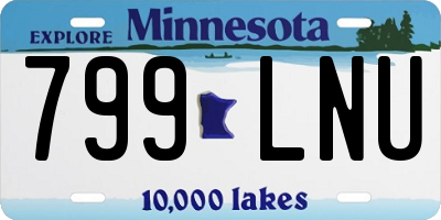 MN license plate 799LNU