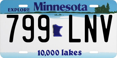 MN license plate 799LNV