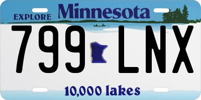 MN license plate 799LNX