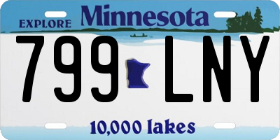 MN license plate 799LNY