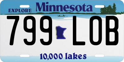 MN license plate 799LOB