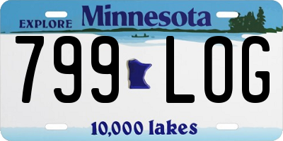 MN license plate 799LOG