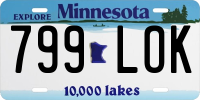 MN license plate 799LOK