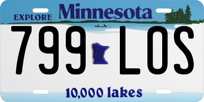 MN license plate 799LOS