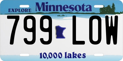 MN license plate 799LOW