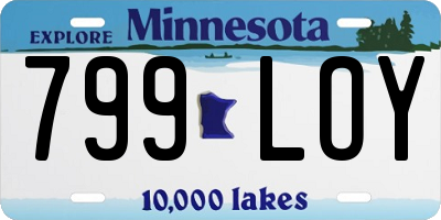 MN license plate 799LOY