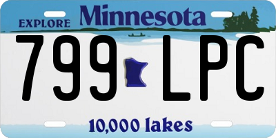 MN license plate 799LPC