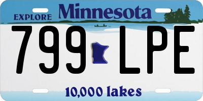 MN license plate 799LPE