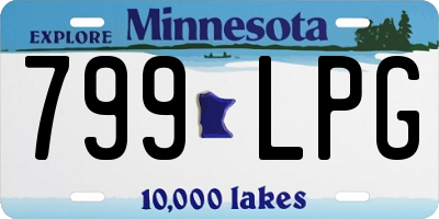 MN license plate 799LPG