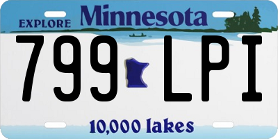 MN license plate 799LPI