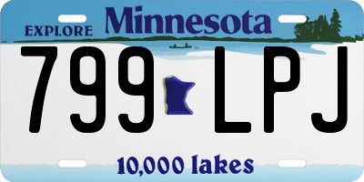 MN license plate 799LPJ
