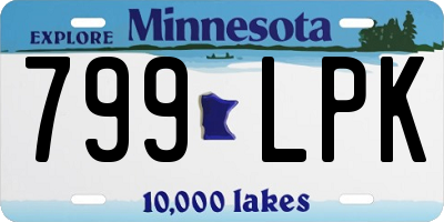 MN license plate 799LPK