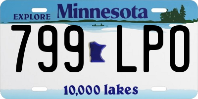 MN license plate 799LPO