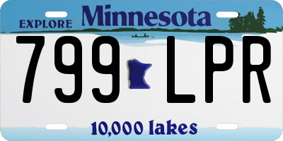 MN license plate 799LPR