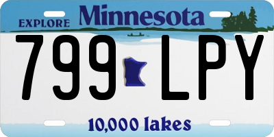 MN license plate 799LPY