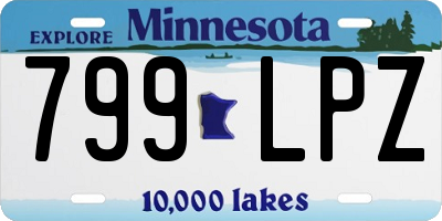 MN license plate 799LPZ