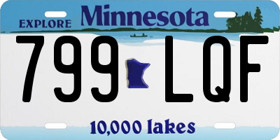 MN license plate 799LQF