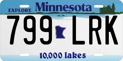 MN license plate 799LRK