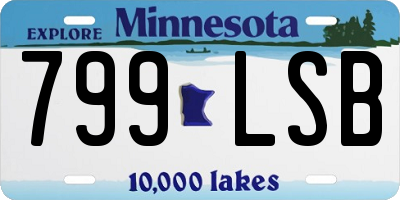 MN license plate 799LSB
