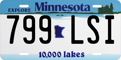 MN license plate 799LSI