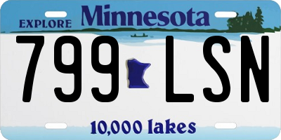 MN license plate 799LSN