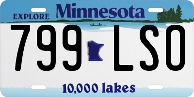 MN license plate 799LSO