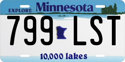 MN license plate 799LST