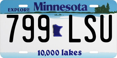 MN license plate 799LSU