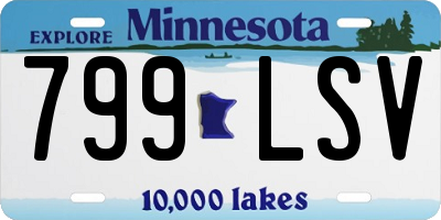 MN license plate 799LSV