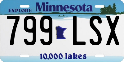 MN license plate 799LSX
