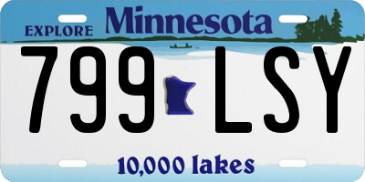 MN license plate 799LSY