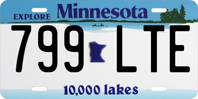 MN license plate 799LTE