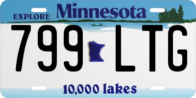 MN license plate 799LTG